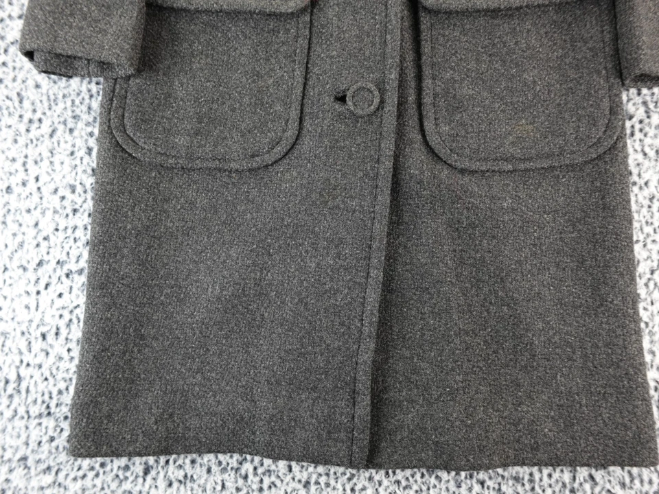 Vintage 1950s Pendleton 100% Virgin Wool Charcoal Gray Town Coat Women’s Sz M - Image 4 of 4