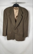 Vintage Oscar de la Renta Men's Houndstooth Tailored Blazer Jacket Sz 42