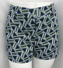 ANN TAYLOR SIGNATURE MULTICOLOR GEOMETRIC PRINT CASUAL FIT SHORTS SIZE: 6 NWT