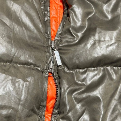Stall & Dean Mens 5XL Puffer Vest Olive Green Orange Goose Down Big Tall Vests image 14