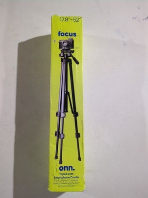 Onn Focus Tripod with Smartphone Cradle 17.8'' - 52'' GoPro Mount No Instructions