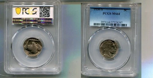 1930 S BUFFALO HEAD NICKEL TYPE COIN PCGS MS64 7259T