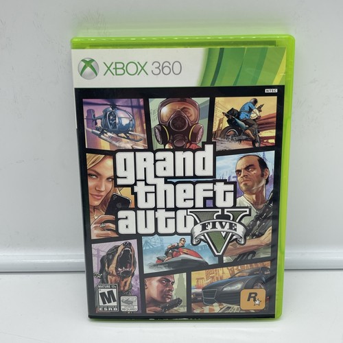 Grand Theft Auto 5 V Xbox 360 2013 clasificación Rockstar M 2 discos manual y mapa B - Imagen 6 de 9