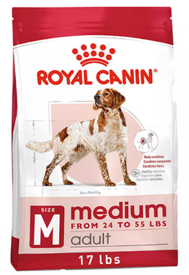 NWT Royal Canin Size Health Nutrition Medium Breed Adult Dry Dog Food 17Lb