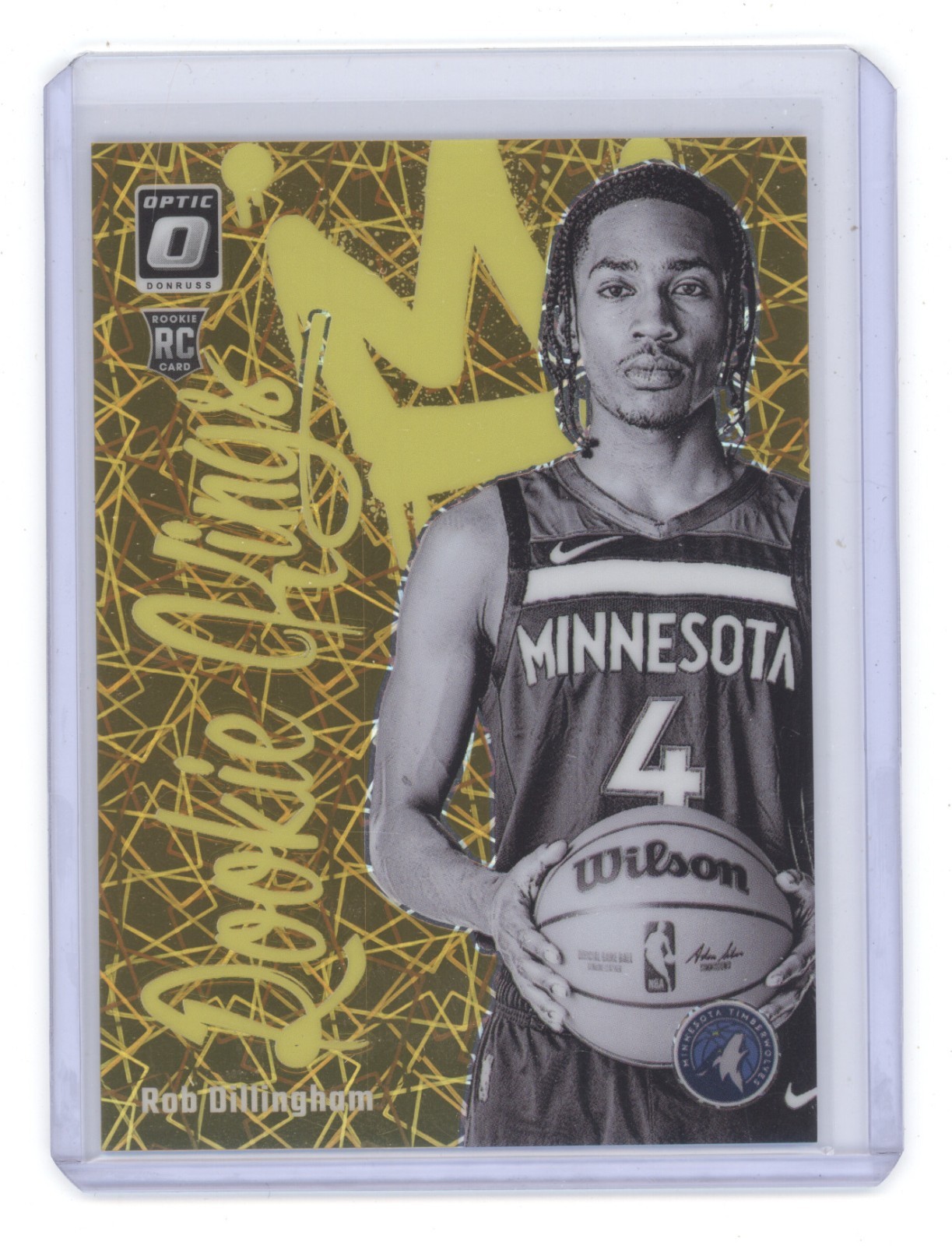 ROB DILLINGHAM 2024-25 PANINI DONRUSS OPTIC ROOKIE KINGS GOLD 10/10 SSP Q1887