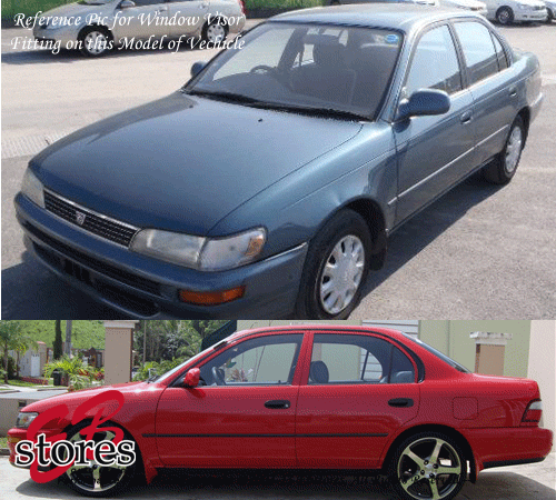 4pcs JDM Visors Rain Guard For Toyota Corolla AE100 1993-1995 1996 1997 4DR DLX - Bild 8 von 8