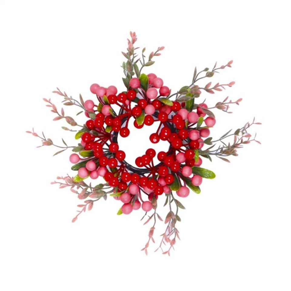 Festive Round Berry Wreath for Home Decoration Lightweight and Easy to Hang - image 4 of 4
