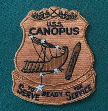 Vintage USS CANOPUS AS-34 Original Patch, US Navy USN Submarine Tender