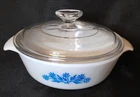 Vintage Fire King Anchor Hocking 1qt Covered Casserole Dish #436 Blue Cornflower
