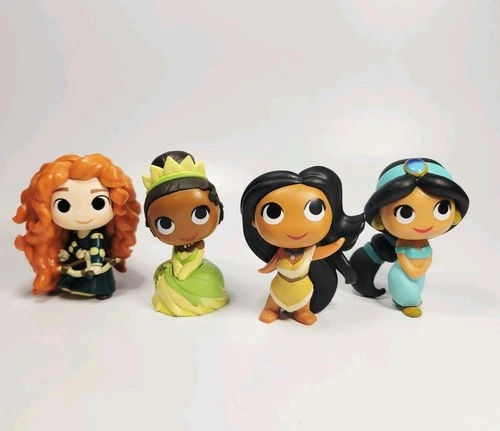 Funko Mystery Minis Disney Ultimate Princess Lot of 4 - Merida Tiana Jasmine OOB