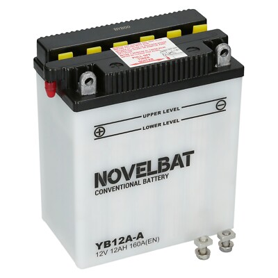 Motorradbatterie Novelbat YB12A-A 12V 12Ah 160A Aktiviert