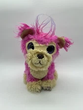2020 The Moose Group - Scruff Dog Puppy Adorable Pink with Big Purple Eyes Plush