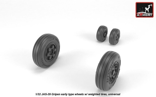 Armory Models AR AW32502 Scale 1:32 JAS-39 Gripen wheels w/ weighted tires early - Picture 22 of 24