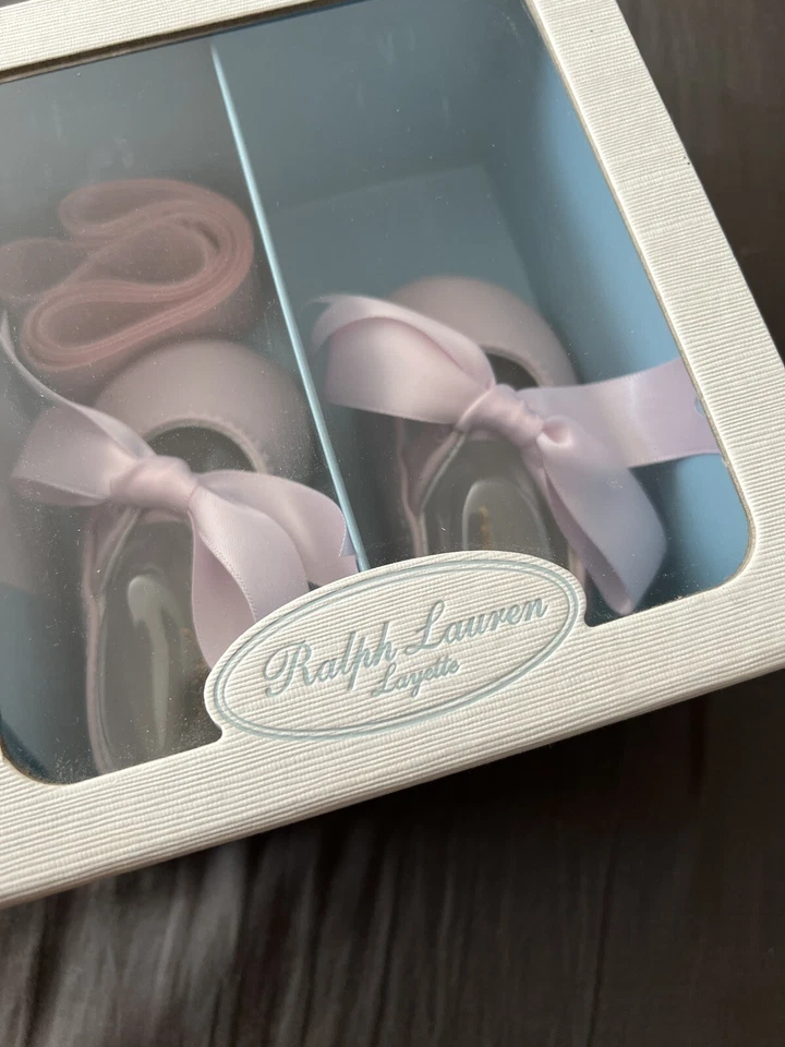 Ralph Lauren Layette девочки Baby из овчины бант туфли размер 1 (6 недель-3 mos) новый!! - Изображение 4 из 4