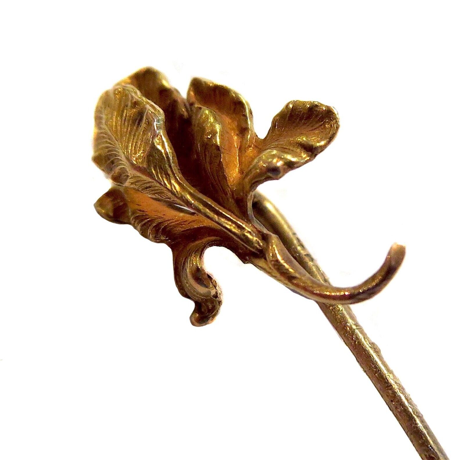 ORCHID Stickpin BIPPART BENNETT Antique ART NOUVE… - image 1