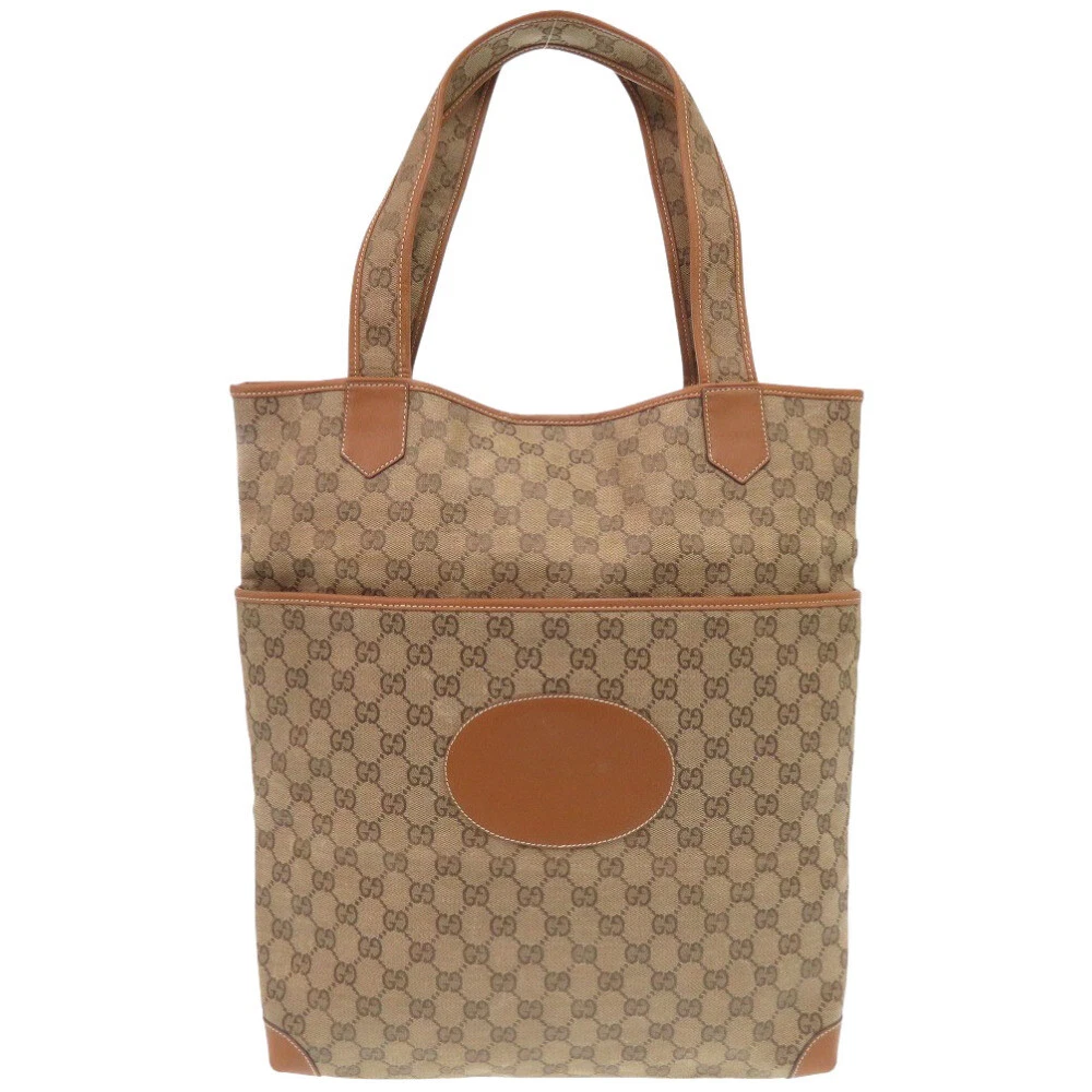 AUTHENTIQUE sac fourre tout GUCCI 002 983 0054 beige toile 1637