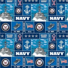 United States Military US Navy Fleece Fabric Geometric-US Navy Blanket Fabric