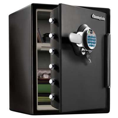 Sentry Fireproof Safe Biometric Lock Fingerprint Scanner Waterproof Storage Box