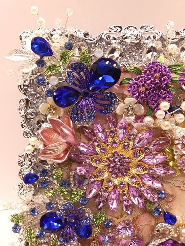 ARTE DE JOYERÍA - Hermosos diamantes de imitación, esmalte, flores de perlas de imitación, cisne de diamantes de imitación - Imagen 2 de 9