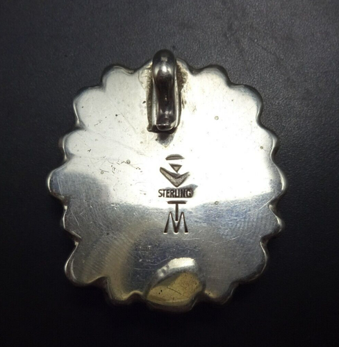 CIONDOLO VINTAGE FIRMATO vecchio corallo rosso mediterraneo TURCHESE argento sterling - Foto 9 di 11