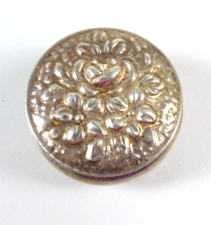 kleine Pillendose aus massivem 900 Silber  mit Rosen