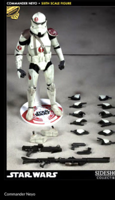Sideshow CLONE COMMANDER NEYO EXCLUSIVE Hot Toys 12'' 1/6 21841 NEU VERSIEGELT