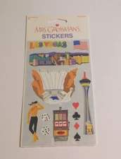 Mrs. Grossman's Stickers Lot of 2 Sheets New Package Paper Whispers ~Las Vegas~