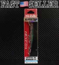 Yo-Zuri F1145 RGLM Crystal 3D Minnow F 90Mm 3-1/2"- 1/4oz - Real Glass Minnow