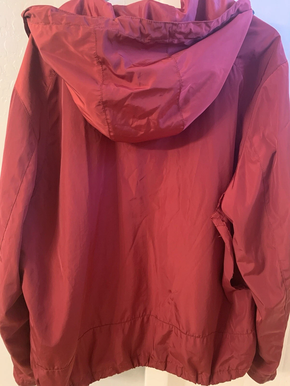 Giacca a vento Michael Kors uomo rossa con cappuccio taglia XL