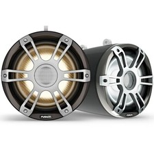 Fusion 010-02773-51 3i 8.8" 330W CRGBW Marine Wake Tower Black Speakers PAIR