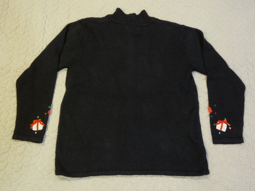 VTG Women's Stitches in Time Christmas Presents Zip-Up Sweater Size L NEW NWT - Picture 2 of 3