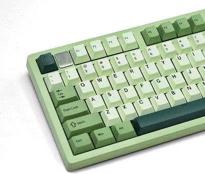 Womier Matcha PBT Keycaps, Cherry Profile Keycaps 75 Percent,Double Shot Keyboar