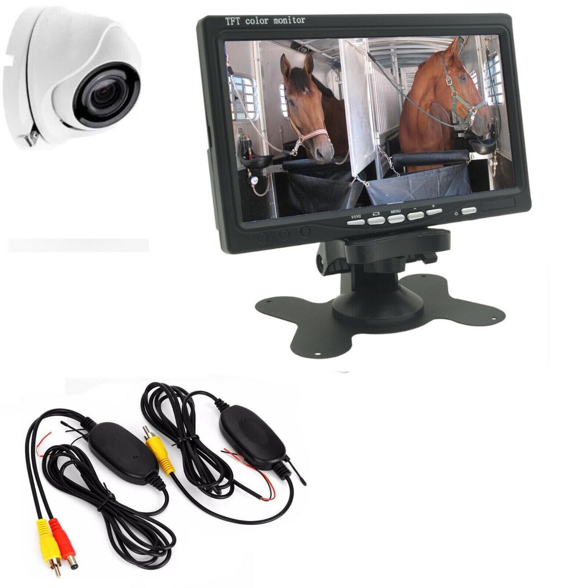 GreenYi Telecamera posteriore magnetica ad energia solare con k wireless monor IPS da 5 pollici, 1 mini per rimorchi/camper/camion/auto  34