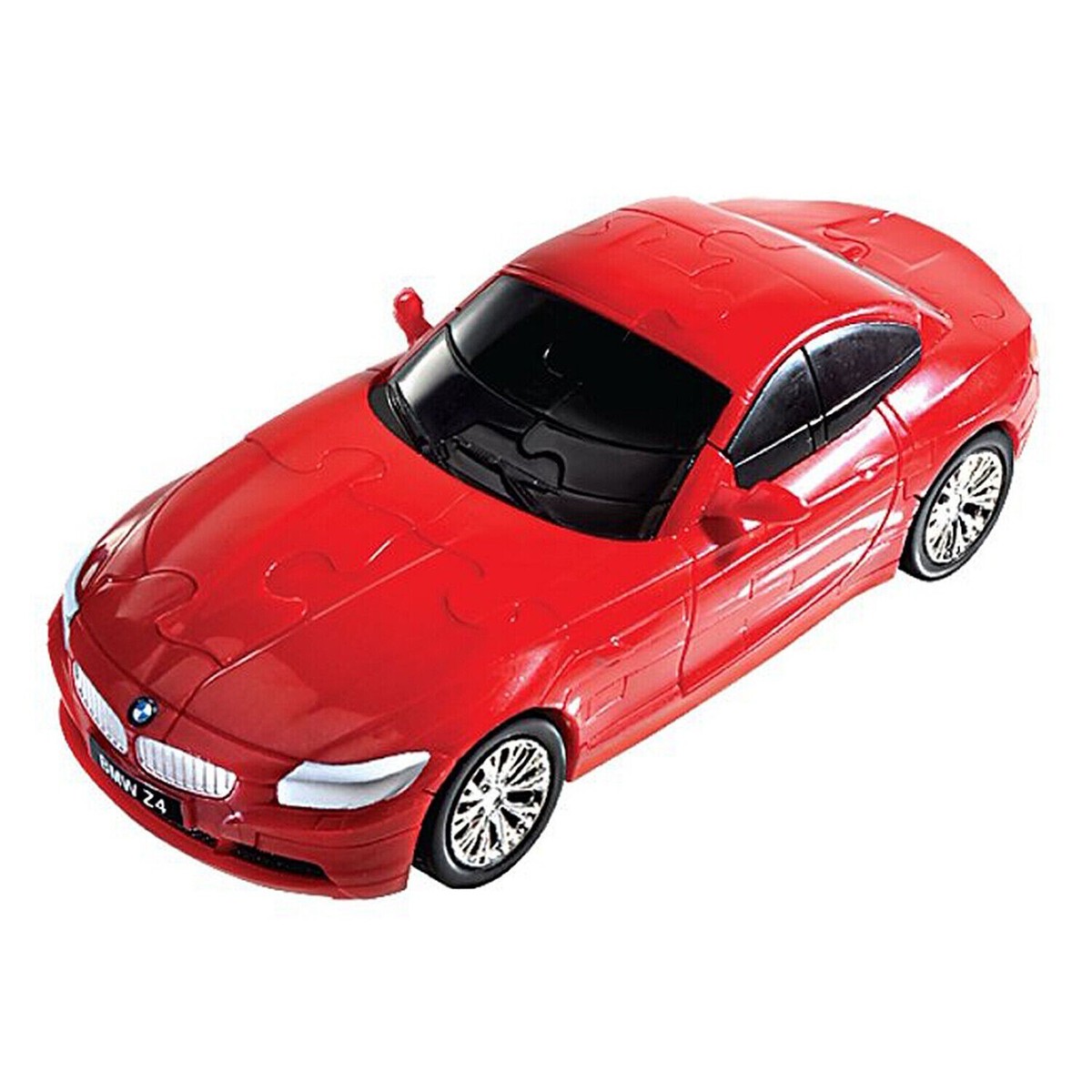 3D Puzzle BMW Z4 - 1:32 Scale Solid Red plastic jigsaw model car