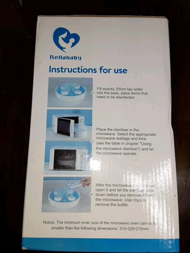 Esterilizador de mamadeira esterilizador a vapor de microondas para mamadeiras, chupeta,... - Imagem 4 de 4