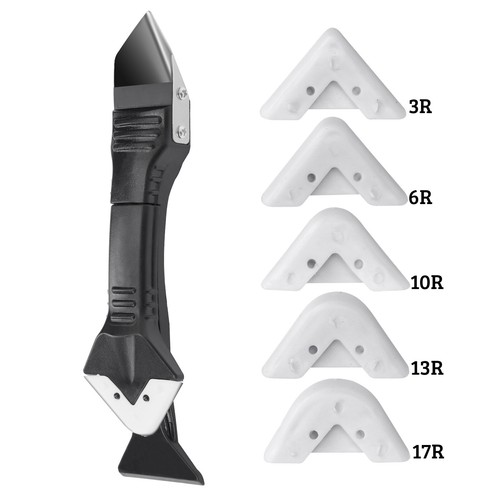 5 in 1 Silicone Caulking Sealant Remover Glue Scraper Finishing Clean Tool Kit - Picture 8 of 8