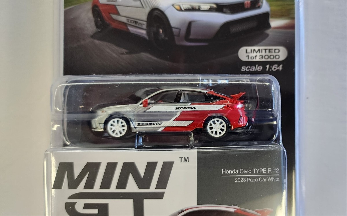 MINI GT Honda Civic TYPE R #2 2023　チェイス Chase! Mini GT 1:64 2023 Honda Civic Type R Sonic Gray