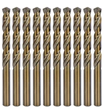 Cobalt Drill Bit 10Pcs 5/64" HSS M35 Co Twist Jobber Metalworking Steel Drill