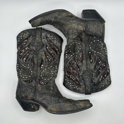 Durango Cowgirl Boots Womens 9 Westin Crush Bling Studded Sequins Western Cowboy