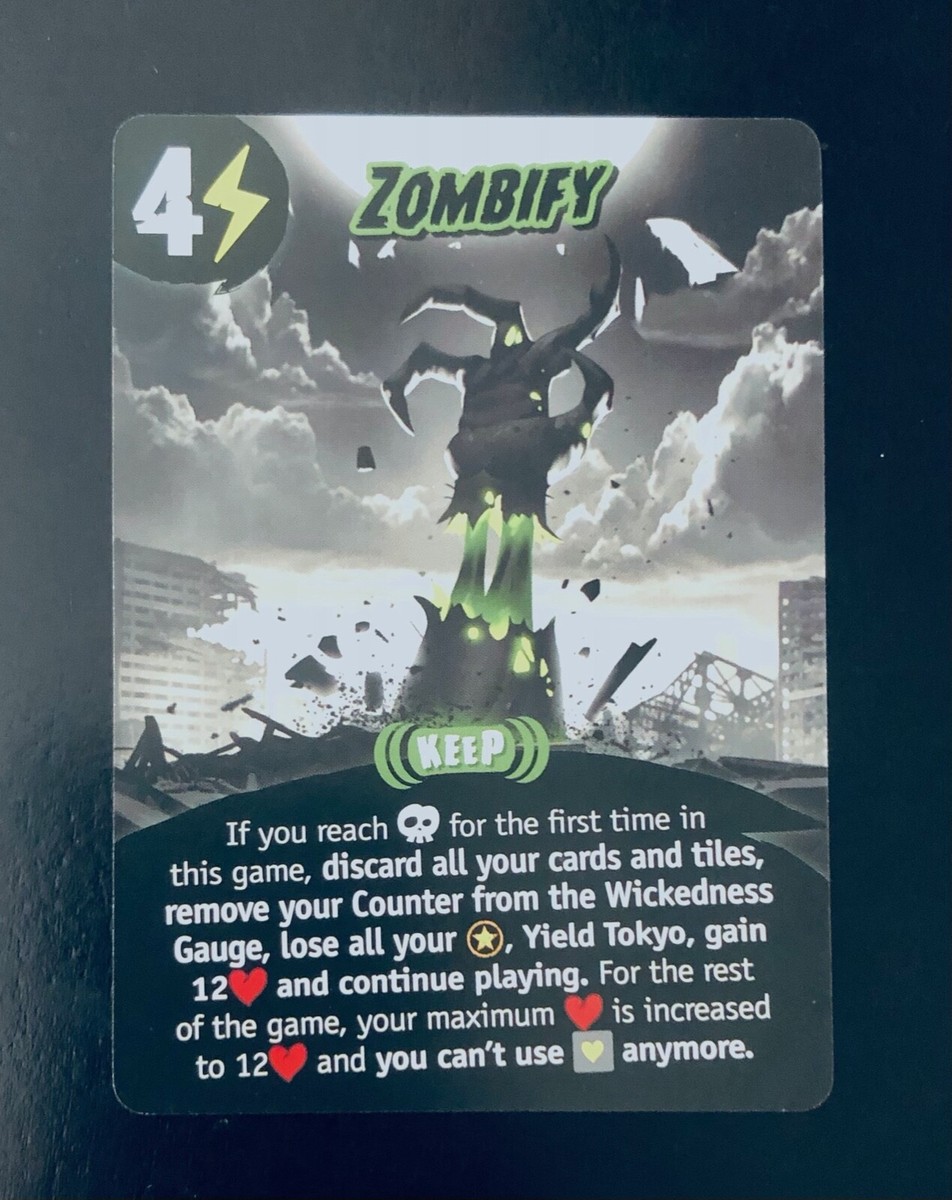 King Of Tokyo Dark Edition | Zombify Power Card | Replacement