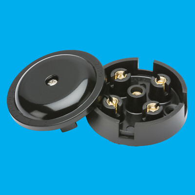 1x 5A 59mm Junction Box 4 Terminals Black Electrical Connection Selective Entry