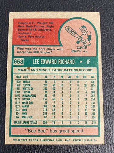 1975 Topps Baseball U Choose Singles Checklists - Picture 27 of 27