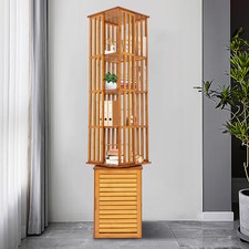 360° Rotating Bookshelf 6-Tier Bookcase Storage Shelf Freestanding Display Rack