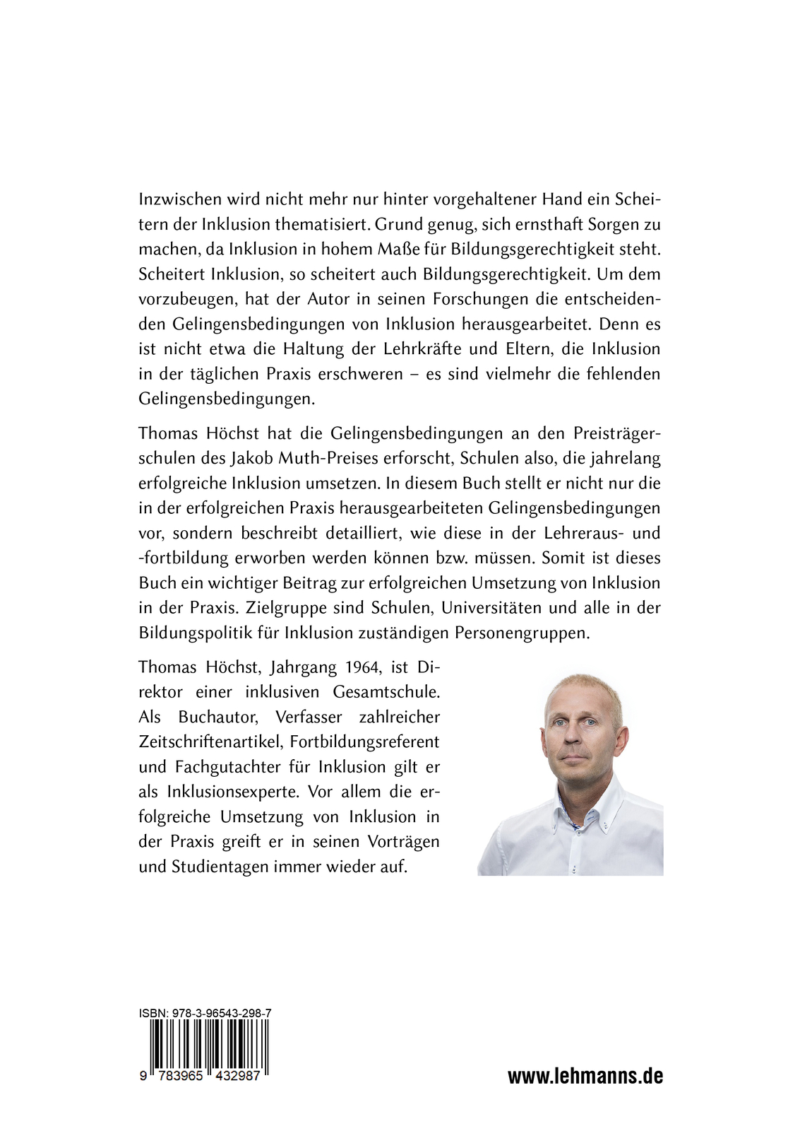 Thumbnail - Thomas Höchst / Die Gelingensbedingungen Erfolgreicher Inklusion An