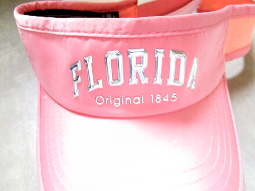Robin Ruth Florida Sun Visor Hat Cap Pink Strap Back Adult Womens Adjustable - Picture 2 of 5