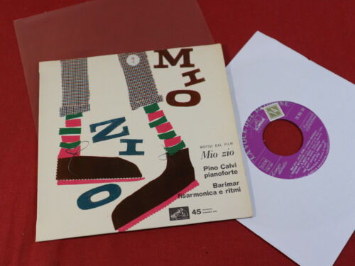 Pino Calvi  MIO ZIO (MON ONCLE) Soundtrack - 7" EP La voce del Padrone 7E MQ 64 - Afbeelding 1 van 2