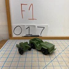 Army Men JEEP & CANNON - Tim-Mee Toys Aurora IL Vintage