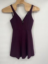 Lulus Love Galore Plum Spaghetti Strap Fit & Flare Skater Mini Dress NWT Sz L