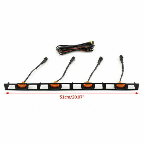 4PCS Front Bumper Hood Grille LED Lights Fit For Tacoma 2012-2015 2013 Amber - Picture 2 of 10
