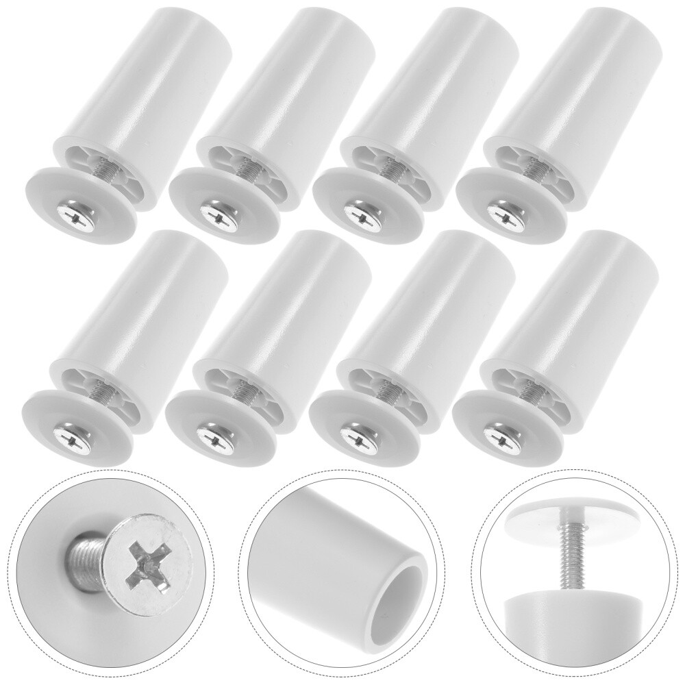 8Pcs Plastic Fasteners for Roman Roller Blinds White Aluminum Alloy